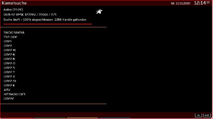 ASTRA 19.2°Ost - 1H / 1KR / 1L / 1M / 2 C